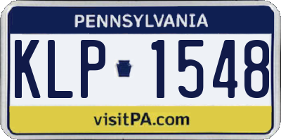 PA license plate KLP1548