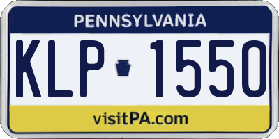 PA license plate KLP1550