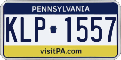 PA license plate KLP1557