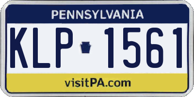 PA license plate KLP1561