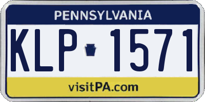 PA license plate KLP1571