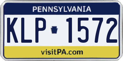 PA license plate KLP1572
