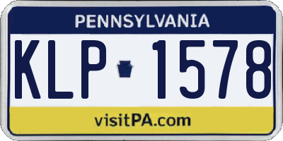 PA license plate KLP1578