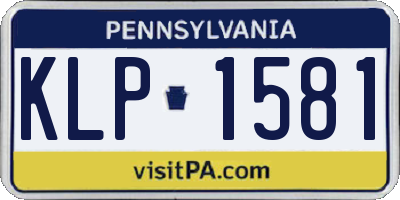 PA license plate KLP1581