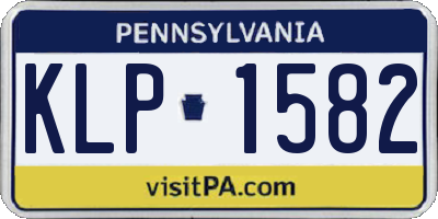 PA license plate KLP1582