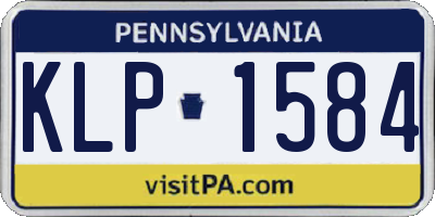 PA license plate KLP1584