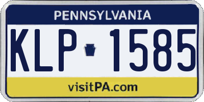 PA license plate KLP1585