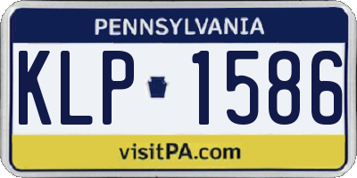 PA license plate KLP1586
