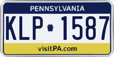 PA license plate KLP1587
