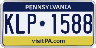 PA license plate KLP1588