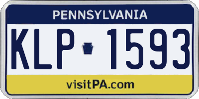 PA license plate KLP1593