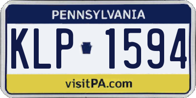 PA license plate KLP1594