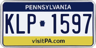 PA license plate KLP1597