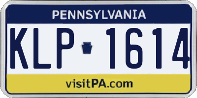PA license plate KLP1614