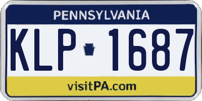 PA license plate KLP1687