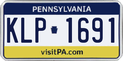 PA license plate KLP1691
