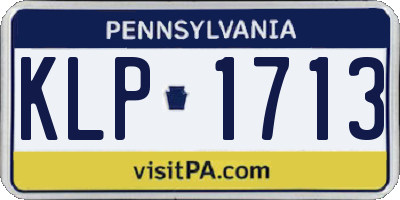 PA license plate KLP1713