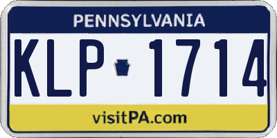 PA license plate KLP1714