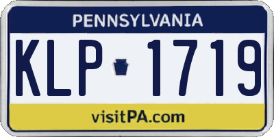 PA license plate KLP1719