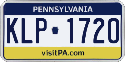 PA license plate KLP1720