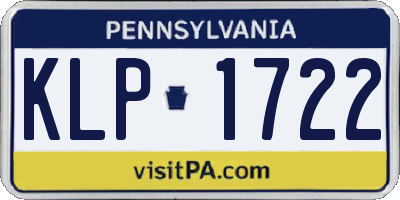 PA license plate KLP1722