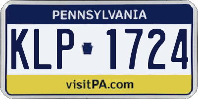 PA license plate KLP1724