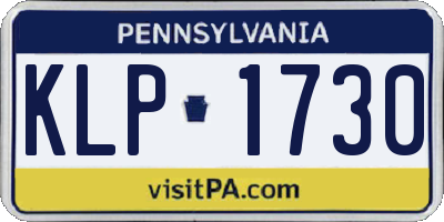 PA license plate KLP1730
