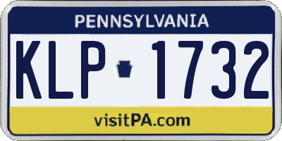 PA license plate KLP1732