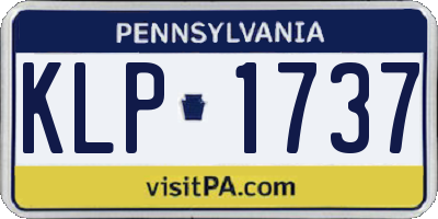 PA license plate KLP1737