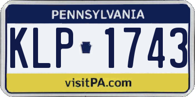 PA license plate KLP1743