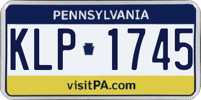 PA license plate KLP1745