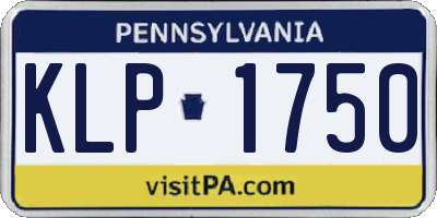 PA license plate KLP1750