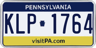 PA license plate KLP1764