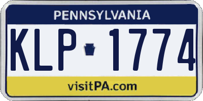 PA license plate KLP1774