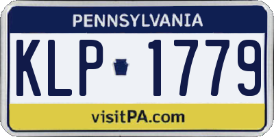 PA license plate KLP1779