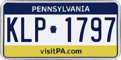 PA license plate KLP1797
