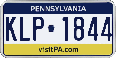 PA license plate KLP1844