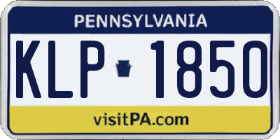 PA license plate KLP1850