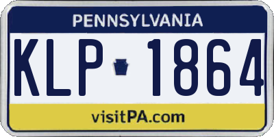 PA license plate KLP1864