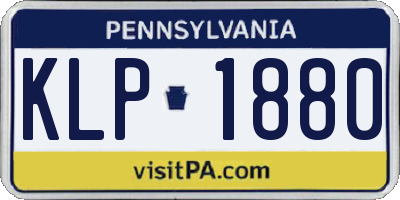 PA license plate KLP1880