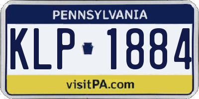 PA license plate KLP1884