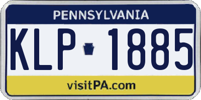 PA license plate KLP1885