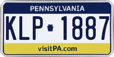 PA license plate KLP1887