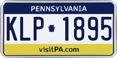 PA license plate KLP1895