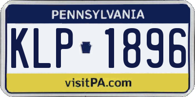 PA license plate KLP1896