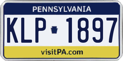PA license plate KLP1897