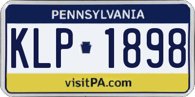 PA license plate KLP1898