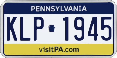 PA license plate KLP1945