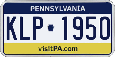 PA license plate KLP1950