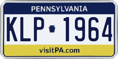 PA license plate KLP1964